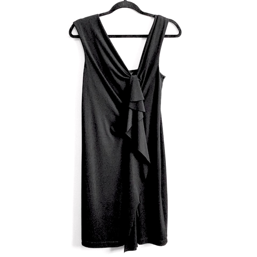 White House Black Market Cascading Draped Front Dress